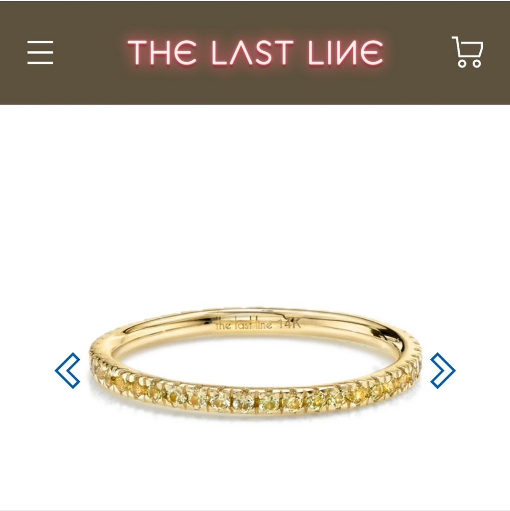 The Last Line Yellow sapphire eternity band gold ring